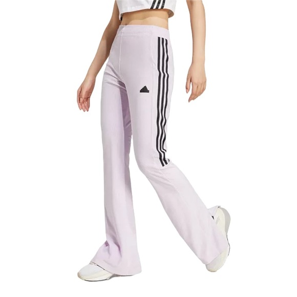 Adidas Women's Tiro Ribbed Velour Flared Leggings NWT size M - Picture 1 of 7
